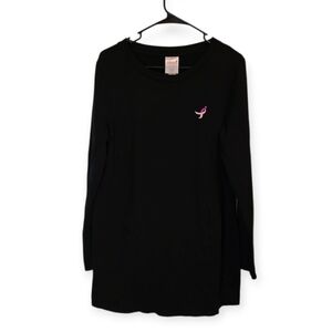 Susan G Komen x Earth Yoga Black Long Sleeve Tunic with Front Pocket XL